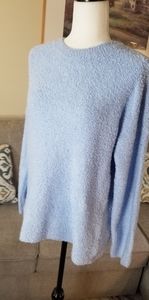 BNWT Corelife boucle crewneck sweater Color: baby blue, Size: L